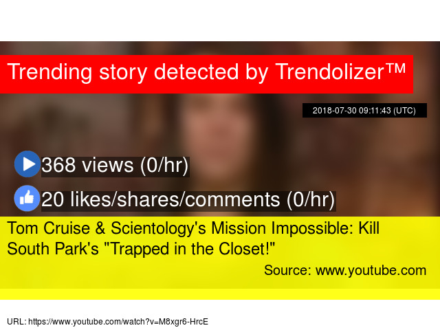 Tom Cruise Scientology S Mission Impossible Kill South Park S
